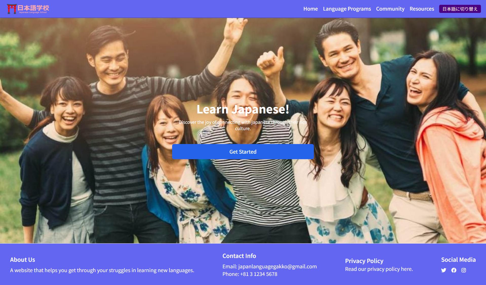 Japanese Language Learning Website